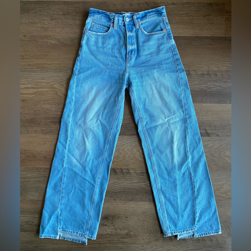 OAK+FORT Light Blue Straight Jeans, Size 26